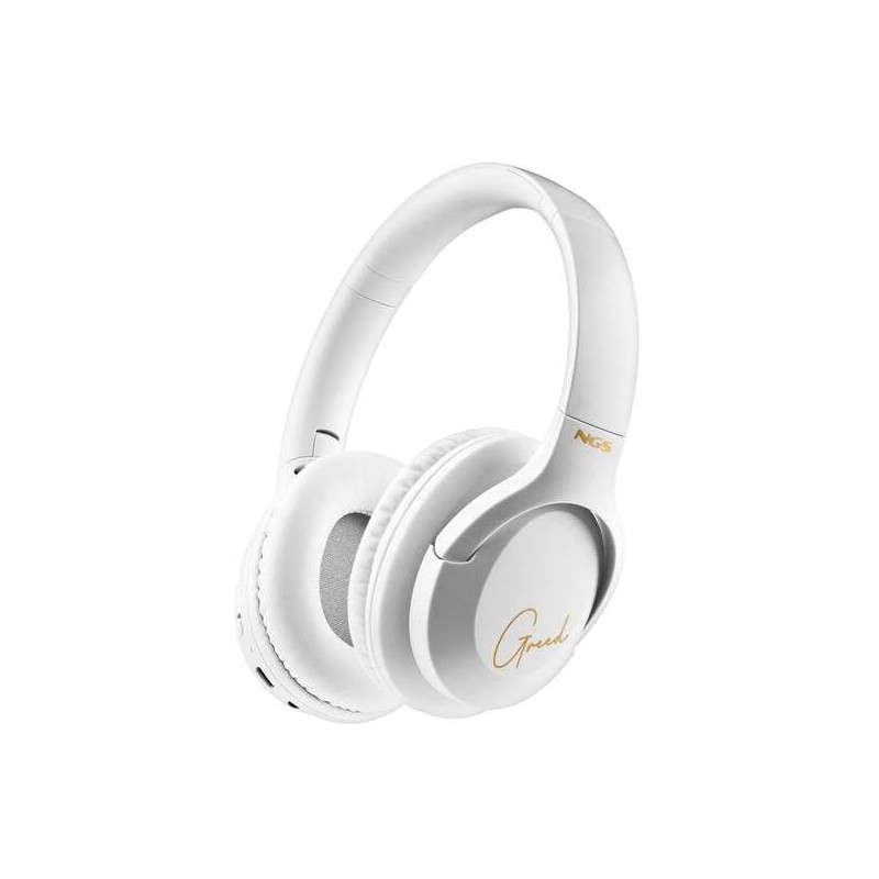 NGS Artica Greed Auricolare Bluetooth 5.1 con microfono - Archetto regolabile - Cuscinetti imbottiti - Autonomia fino a 