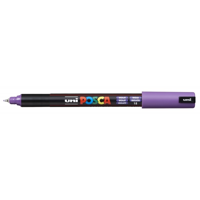 Posca PC-1MR Marcatore a vernice - Punta roller da 0.7 mm - Inchiostro a base d'acqua - Non permanente - Resistente alla