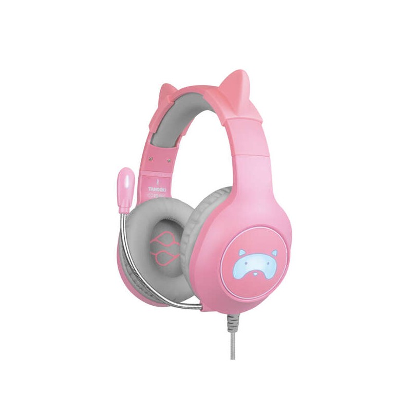 FR-TEC Tanooki Gaming Headset - Cuffie da gioco con luce LED - Suono stereo Hd con altoparlanti da 50 mm - Cancellazione