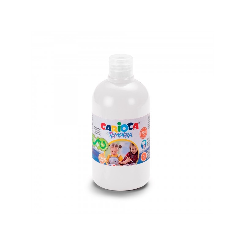 Bottiglia di tempera Carioca 500ml - Colori super lavabili - Facile da miscelare - Applicabile su materiali porosi - Alt