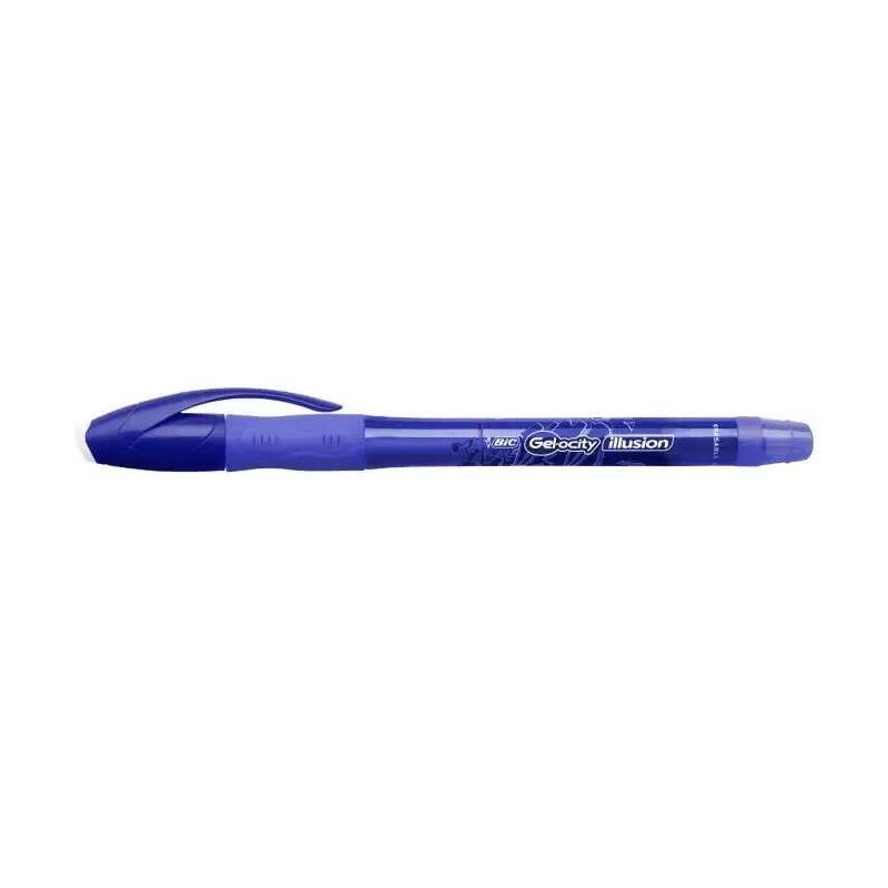 Bic Gel-ocity Illusion Penna a sfera cancellabile a inchiostro gel - Punta media 0.7 mm - Ricaricabile - Impugnatura in 