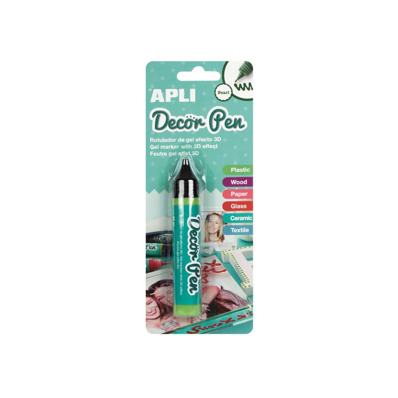 Apli 3D Gel Marker con finitura perlescente - 25ml - Ideale per decorare plastica. legno. carta. vetro. ceramica o tessu