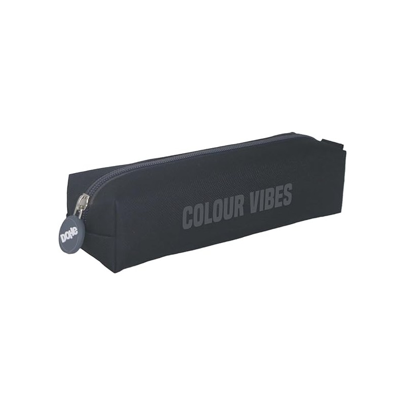 Dohe Colour Vibes Square Tote Bag - Chiusura a zip con manico gommato - Nero