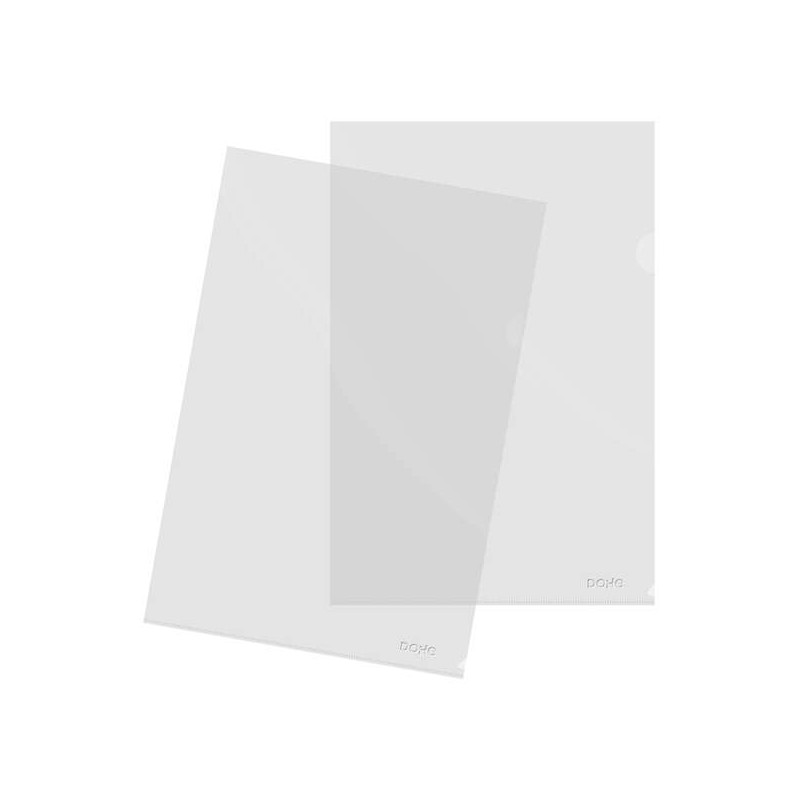 Dohe Scatola da 100 cartelline Folio - Polipropilene trasparente finitura cristallo