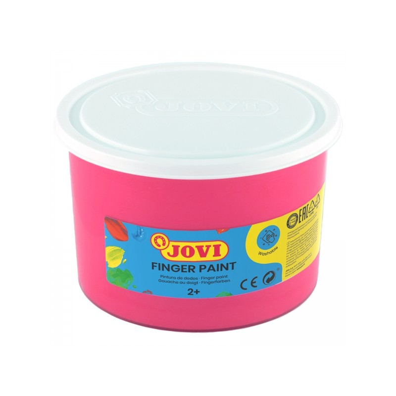 Jovi Finger Paint 500ml - Ingredienti naturali - Colori sfumabili - Texture gel - Lavabile - Colore rosa