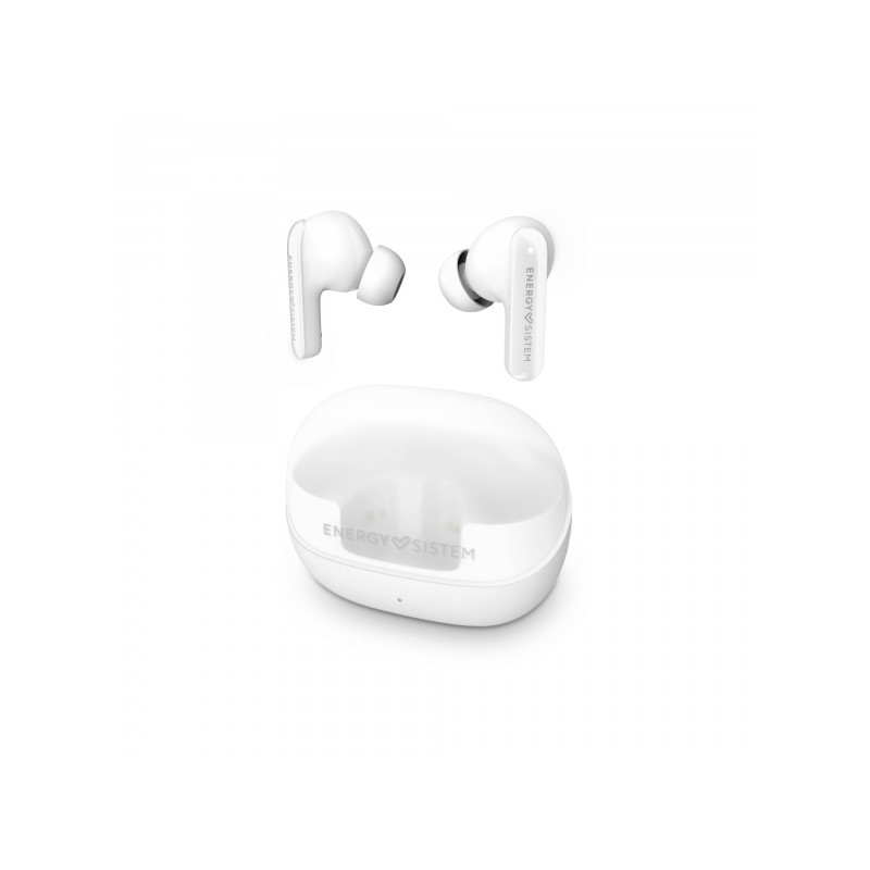 Energy Sistem Auriculares ANC -30dB - Quad Mic - Bluetooth 5.4 - Autonomia 25h - IPX4 - Plastica riciclata - Colore bian