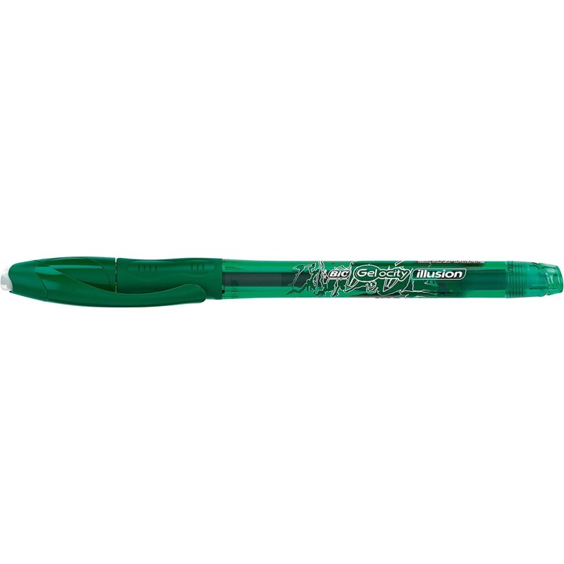 Bic Gel-ocity Illusion Penna a sfera cancellabile a inchiostro gel - Punta media 0.7 mm - Ricaricabile - Impugnatura in 