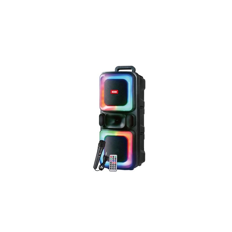 Altoparlante Karaoke XO F55 - Bluetooth 5.0 - 20W - Funzione TWS - Illuminazione RGB - Microfono con cavo incluso - Blue
