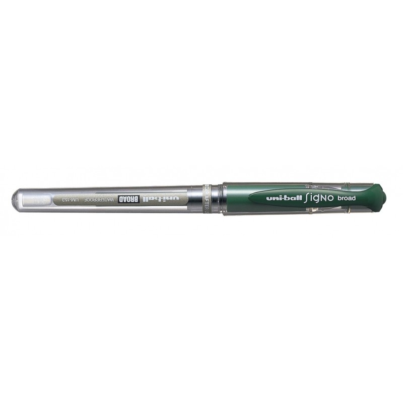 Uni-ball Signo Broad UM-153 Rollerball a inchiostro gel - Punta a sfera 1 mm - Tratto stilografico - Impugnatura in gomm