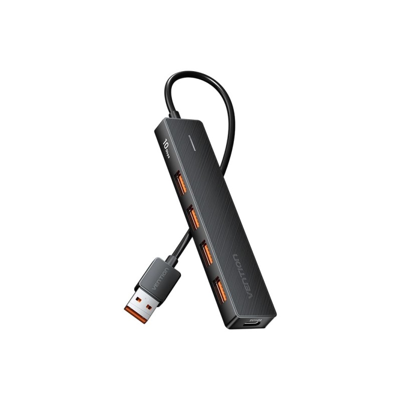 Vention HUB 5 in 1 da USB-A 3.2 Gen2 a 4xUSB 3.2 Gen2/USB-C 10G - 0.15 m - Colore nero