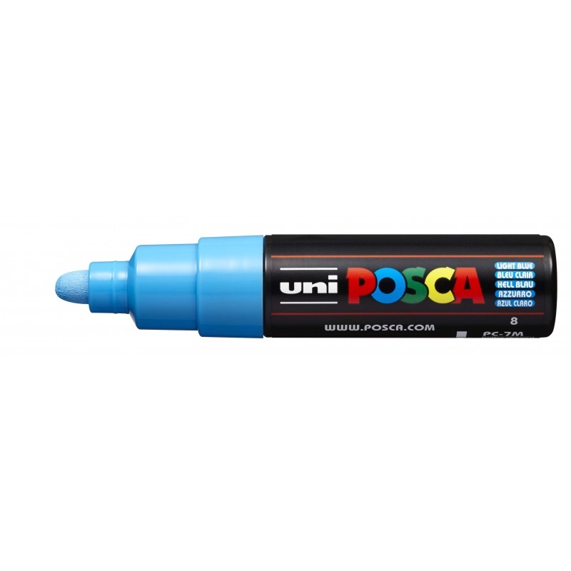 Posca PC-7M Pennarello - Punta a proiettile 4.5-5.5 mm - Inchiostro a base d'acqua - Resistente alla luce - Colore blu c