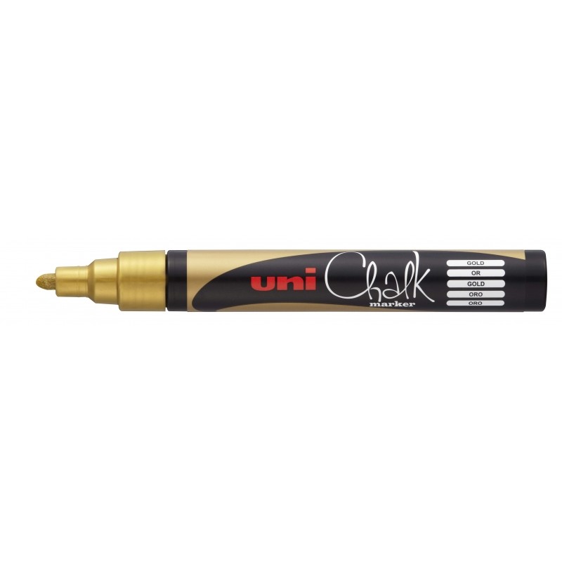 Marcatore a gesso liquido Uni-ball PWE-5M - Punta conica 1.8-2.5 mm - Cancellabile a umido - Resistente alla pioggia e a