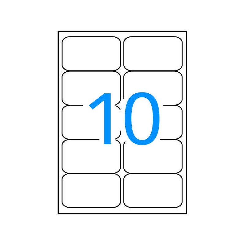 Apli Confezione da 200 etichette resistenti alle intemperie - Dimensioni 99.1x57 mm - 20 fogli per 10 etichette - Adesiv