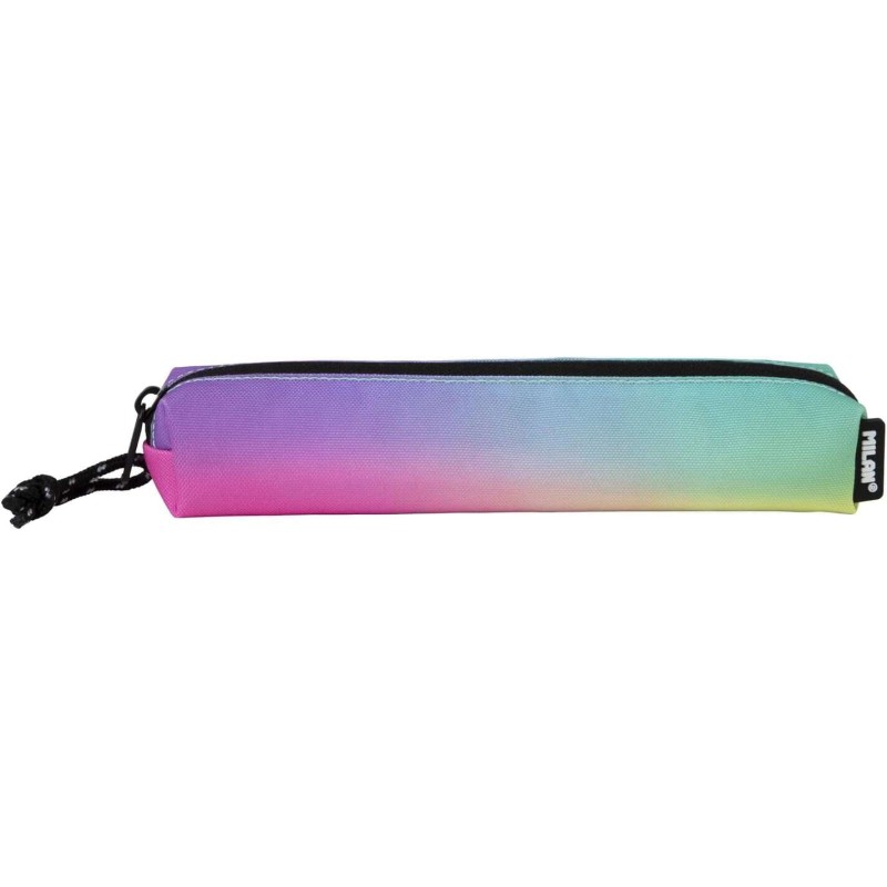 Mini astuccio rotondo Milano Sunset - Tessuto resistente agli strappi - Dimensioni 20.5x4.5x5cm - Modello in colore nero