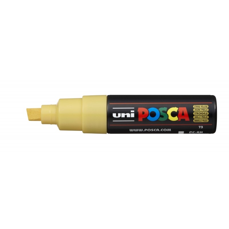 Posca PC-8K Pennarello - Punta acrilica smussata 8 mm - Inchiostro a base d'acqua - Non permanente - Resistente alla luc