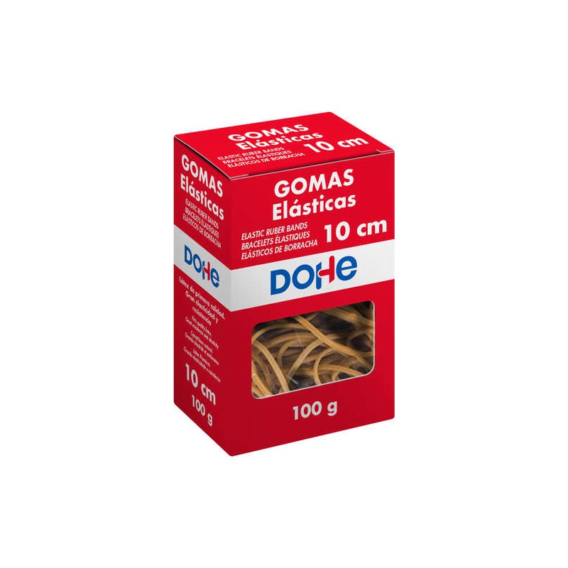 Gomma Dohe per impieghi gravosi - Lunghezza 10 cm - In lattice altamente elastico - Confezione da 100 gr.