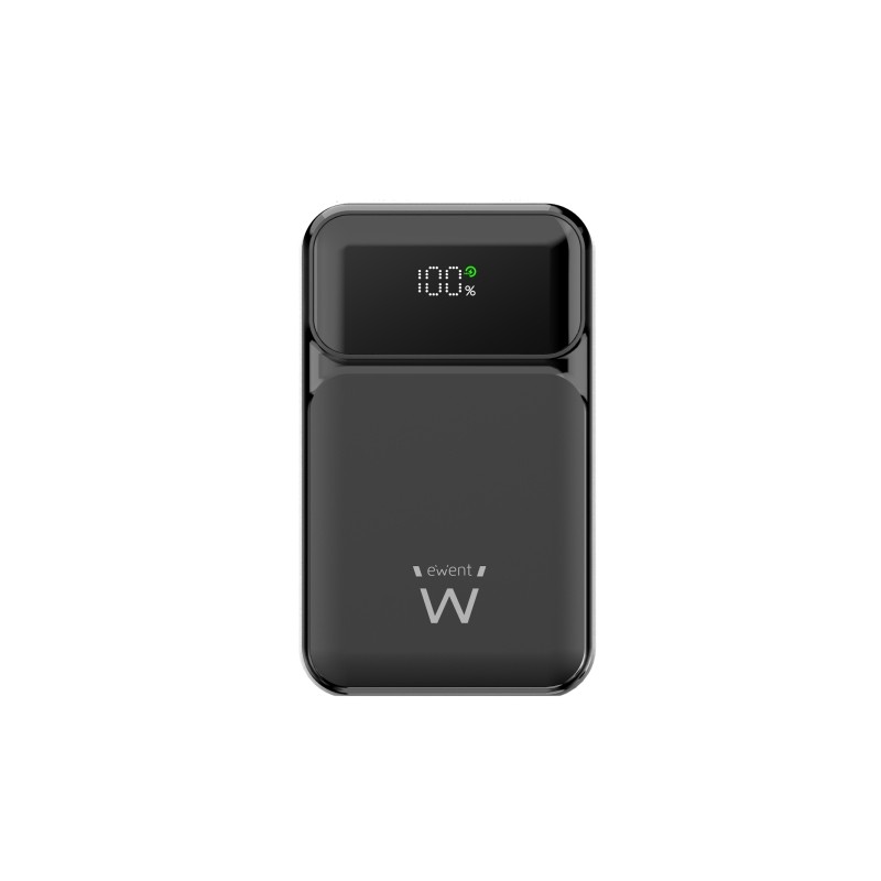 Ewent EW1164 Powerbank 20000mAH 65W PD - USB-A. USB-C - Display LED - Colore nero