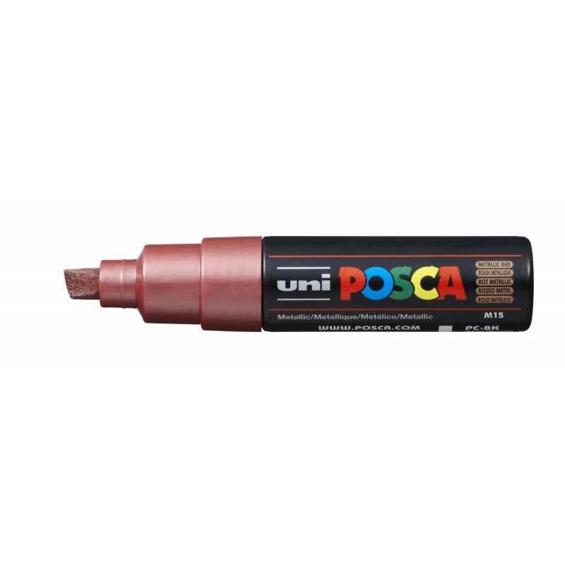 Marcatore a vernice Posca PC-8K - Punta smussata acrilica 8 mm - Inchiostro a base d'acqua - Non permanente - Resistente