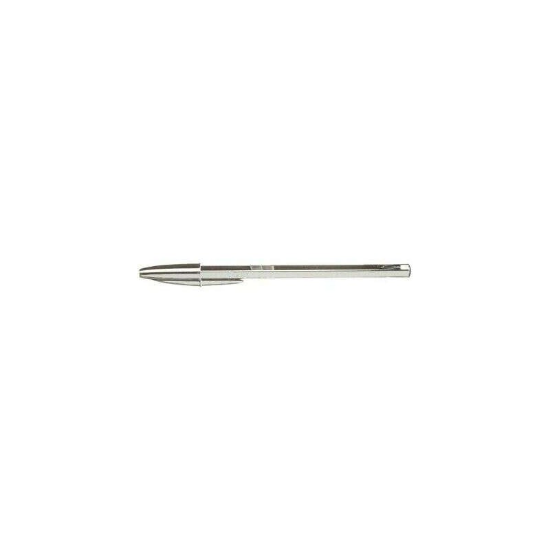 Penna a sfera Bic Cristal Shine - Punta media da 1.0 mm - Inchiostro a base di olio - Corpo elegante in argento - Colore