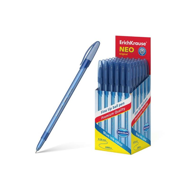 Penna a sfera Erichkrause Neo Original - Sofisticata punta fine ad ago - Fusto rotondo traslucido opaco - Colore inchios