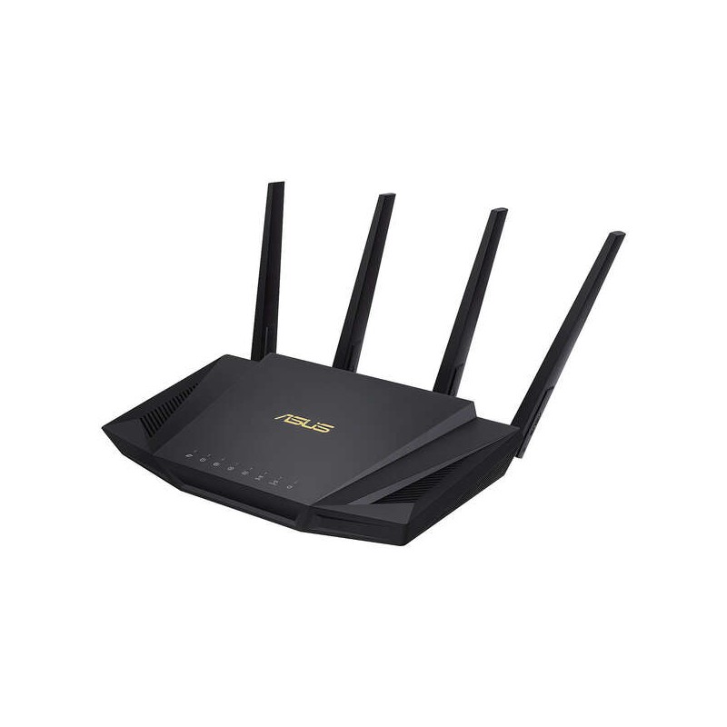 Asus RT-AX58U Router AX 3000 WiFi 6 Dual Band - Velocità combinata di circa 3000Mbps - 4 porte LAN RJ45. 1 porta WAN RJ