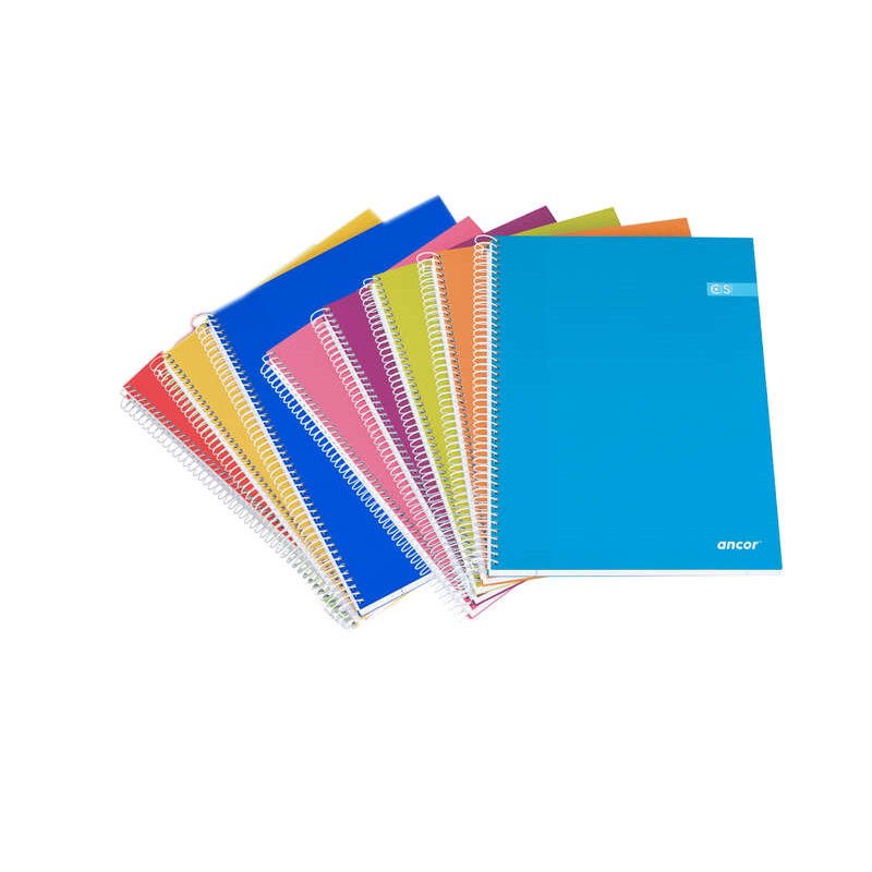 Ancor Classic Stripes Taccuino a spirale formato Folio a righe orizzontali - 80 fogli 60 g/m² - Copertina rigida - Colo
