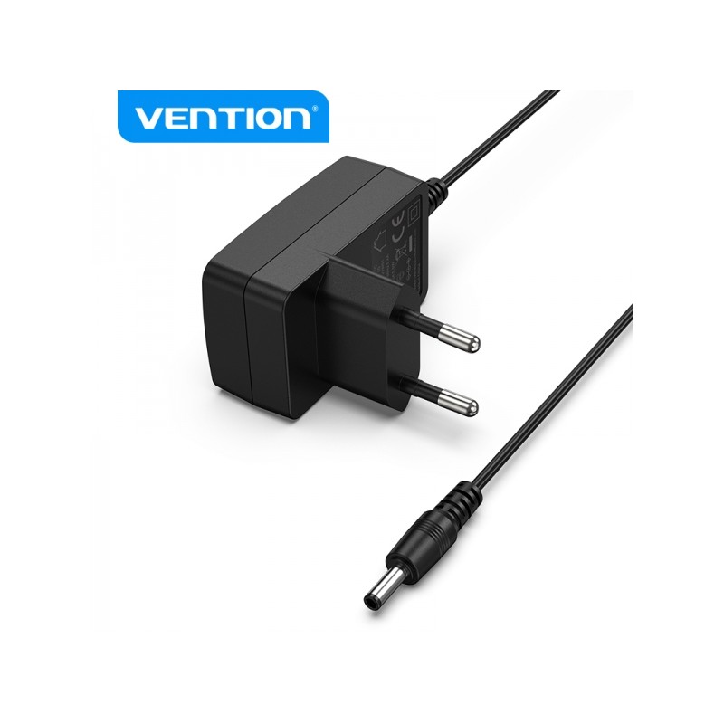 Vention Adattatore di alimentazione da DC 3.5 mm a adattatore di alimentazione (5V/2A) - 1.5 m - Colore nero UE