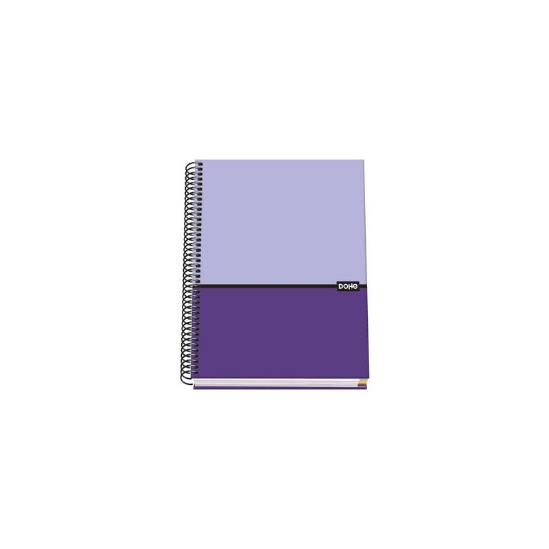 Dohe A5 Quaderno a spirale con copertina rigida - 162x210mm - Copertina in cartone foderato - Interno 100 fogli 90g micr