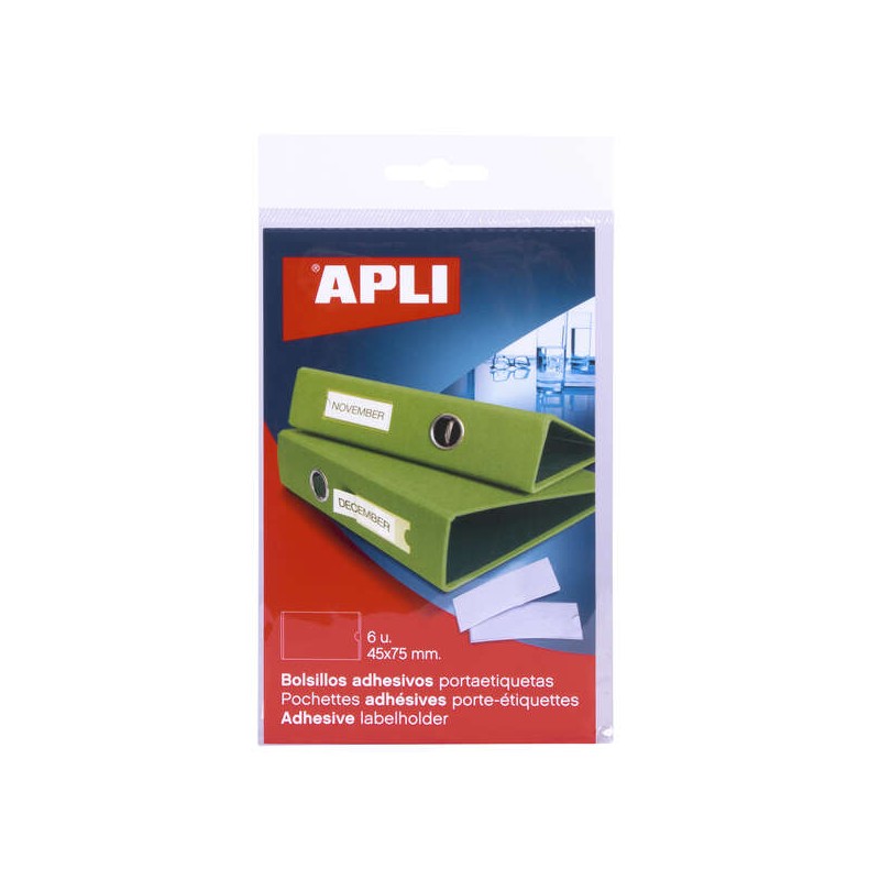 Tasche per etichette adesive Apli - 45 x 75 mm - Modifica delle informazioni sulle etichette in base alle proprie esigen