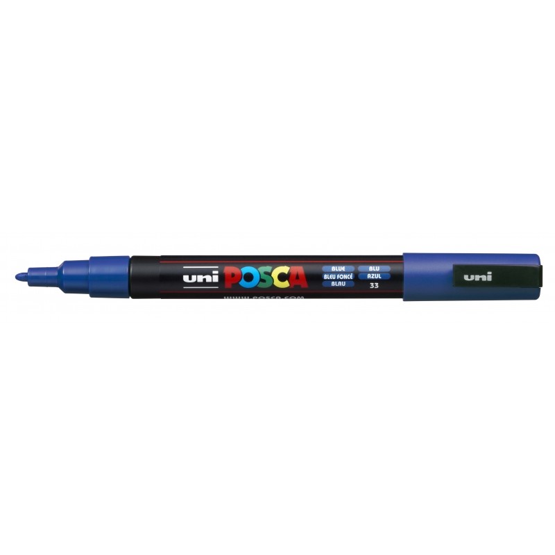 Posca PC-3M Pennarello - Punta conica 0.9-1.3 mm - Inchiostro a base d'acqua - Resistente alla luce - Non permanente - C