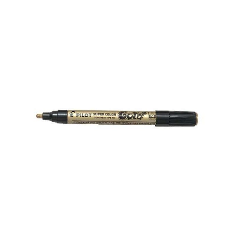 Pilot Super Colour Permanent Marker - Punta in policarbonato da 4.5 mm - Inchiostro molto denso e coprente - Corpo metal