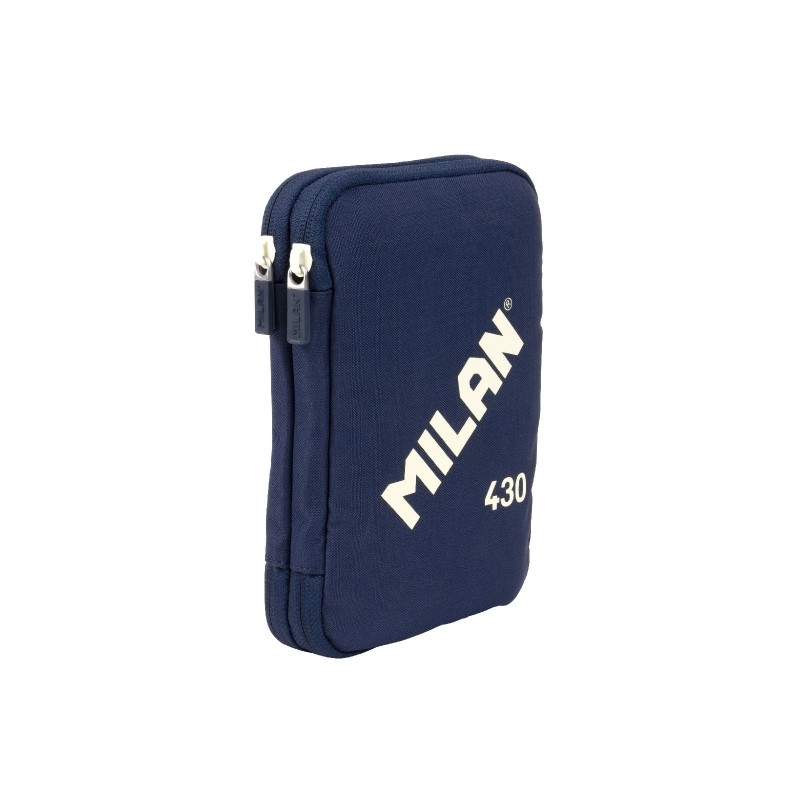 Milan Collection 430 Astuccio a 2 piani con 2 gomme. temperamatite. matita. penna. penna P1 Touch Blue. righello. 12 mat