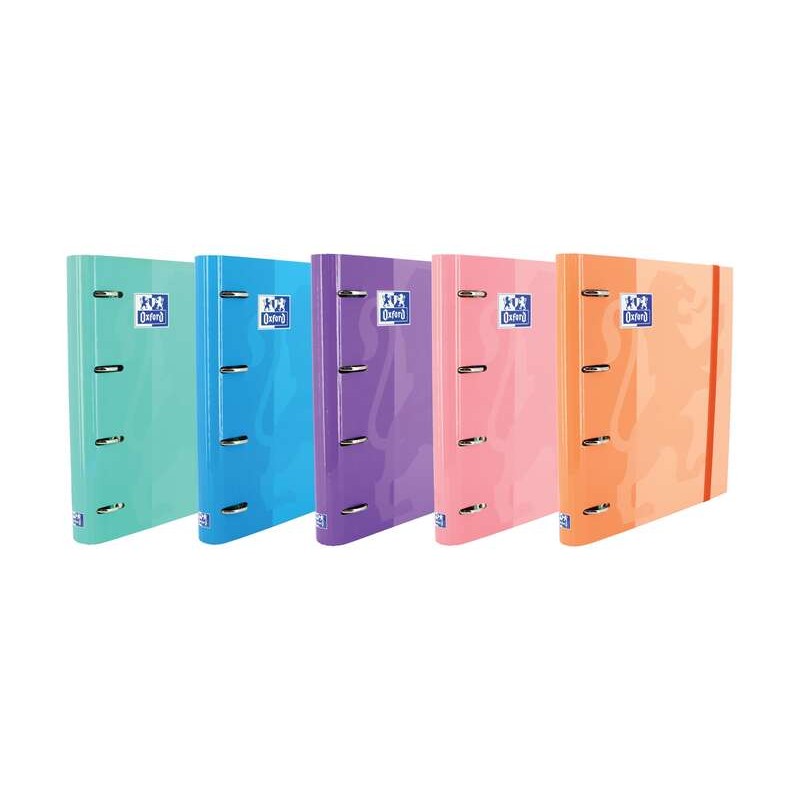 Raccoglitore Oxford Europeanbinder Classic a 4 anelli formato A4+ con ricarica quadrata 5x5 mm e 4 fori - Rilegatura ela