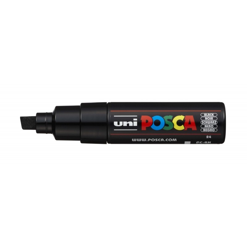 Posca PC-8K Pennarello - Punta acrilica smussata 8 mm - Inchiostro a base d'acqua - Resistente alla luce - Non permanent