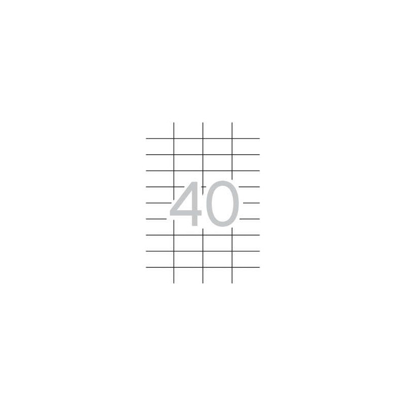 Apli Confezione da 4.000 etichette rettangolari 52.5x29.7 mm - 100 fogli per 40 etichette - Adesivo permanente - Bordi d