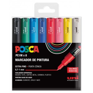 Posca PC1M Confezione da 8...
