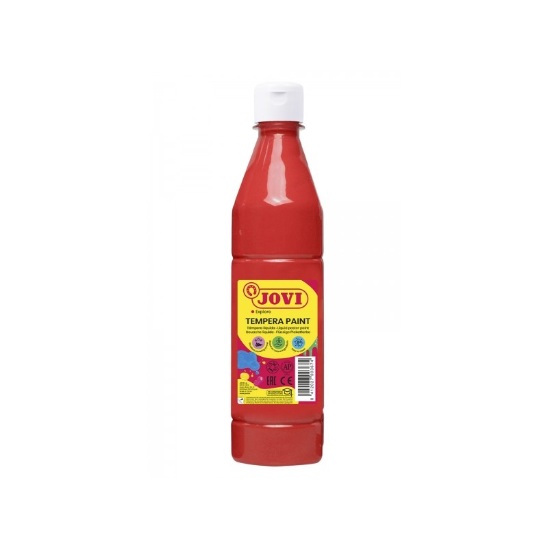 Jovi Tempera Paint Tempera liquida 500ml - A base d'acqua - Pronta all'uso - Alto potere coprente - Asciugatura rapida -
