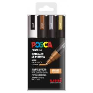Posca PC-5M Confezione da 4...