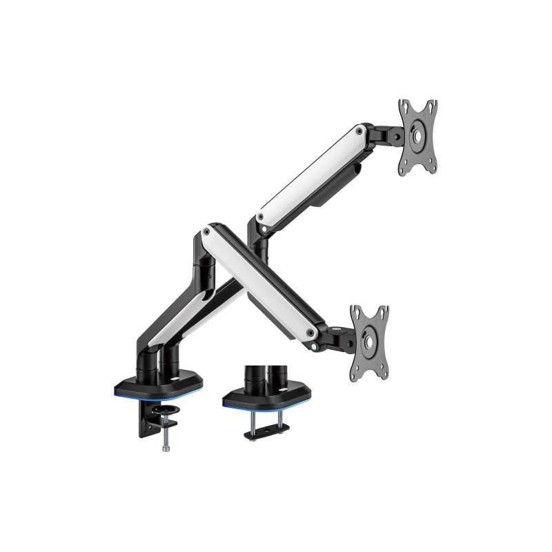 Aisens RGB Gaming Table Stand Supporto contrappesato girevole e inclinabile da 9 kg per monitor/TV (3 punti di rotazione