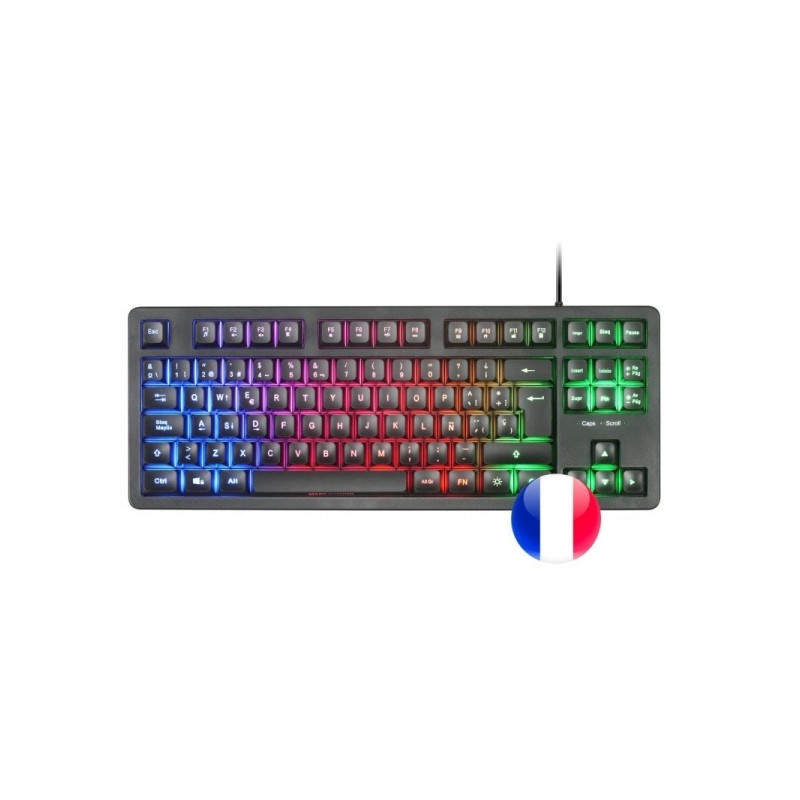Tastiera da gioco Mars Gaming MK023 - Tecnologia H-Mech RED - Illuminazione LED FRGB - Anti-Ghosting - Compatibile con W
