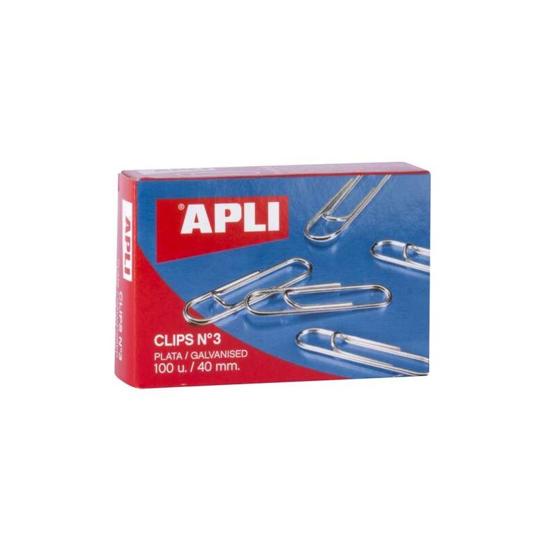 Apli Confezione da 100 graffette zincate nº3 40 mm