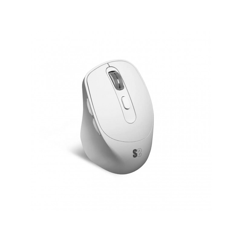 Subblim Comfort Ergo Dual Wireless Bluetooth Mouse. USB 2.4GHz 2400dpi - 5 pulsanti - Uso con la mano destra - Bianco
