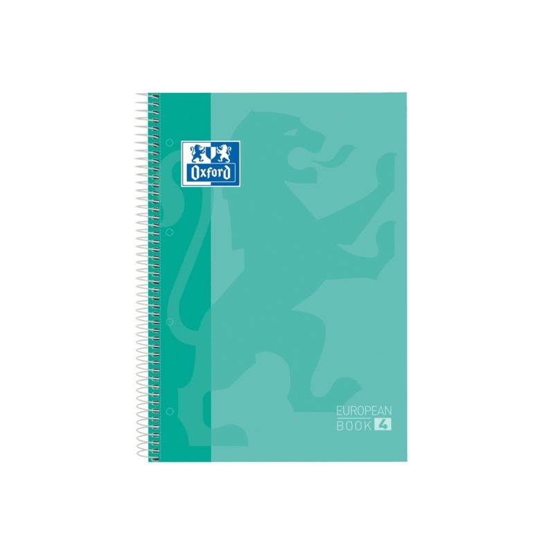 Oxford School Classic A5+ Europeanbook - Copertina rigida - 50% di fogli liberi in più - Griglia 5x5 - 120 fogli - Colo
