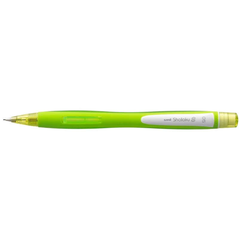 Matita meccanica Uni-ball Shalaku S M5-228 - Larghezza tratto 0.5 mm - 2 mina HB inclusa - Gomma incorporata - Colore ve
