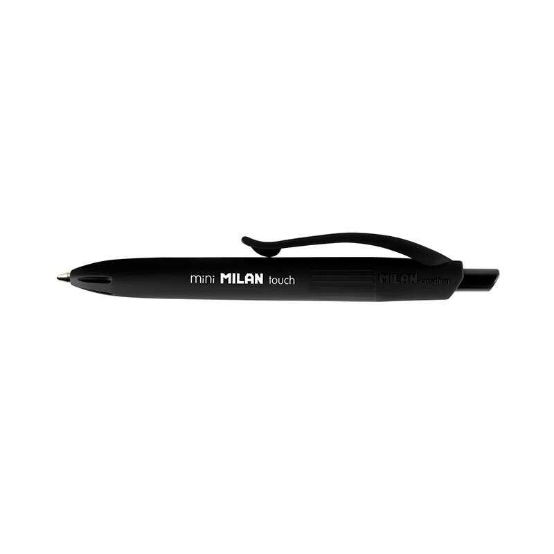 Penna a sfera retraibile Milan P1 Touch Mini - Tonda 1 mm - Inchiostro a base d'olio - Scrittura scorrevole - Colore ner