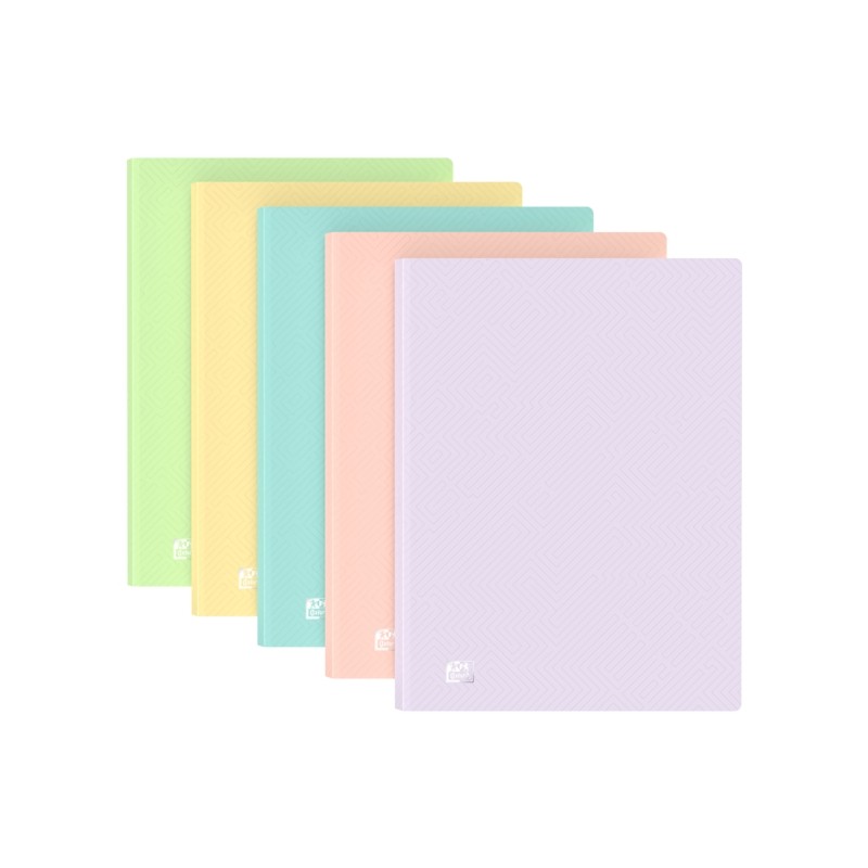 Oxford A4 40F PP TR Past St - Taccuino con copertina rigida - Formato A4 - 40 fogli - Carta resistente - Design moderno
