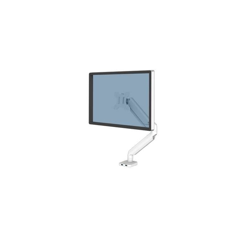 Braccio per monitor singolo Fellowes Platinum Series - Regolabile con molla a gas - 2 porte USB - Sistema di gestione de