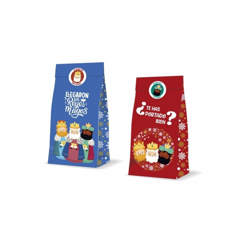 Bismark Confezione da 3 sacchetti di carta Kraft da 60 gsm con adesivi di chiusura - Stesso design in ogni confezione - 