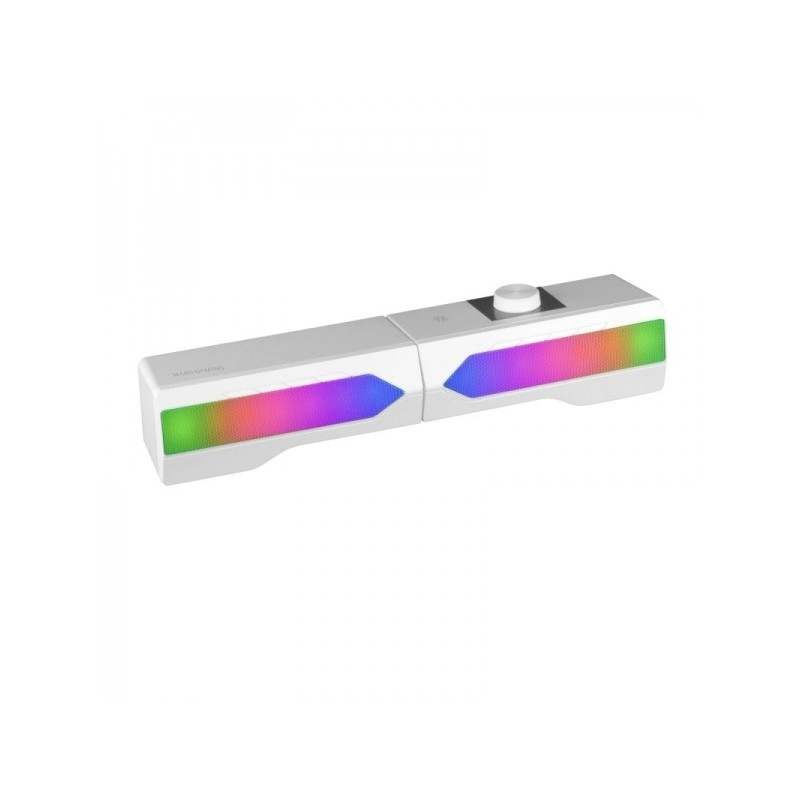 Mars Gaming MSDUO RGB Mesh Sound System - Illuminazione RGB - Versatilità 2 in 1 - Bluetooth 5.0 - Potenza 15W - Suono 
