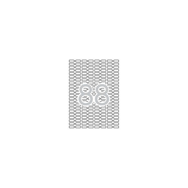 Apli Etichette rimovibili bianche per gioielli 45.0 x 8.0 mm 25 fogli